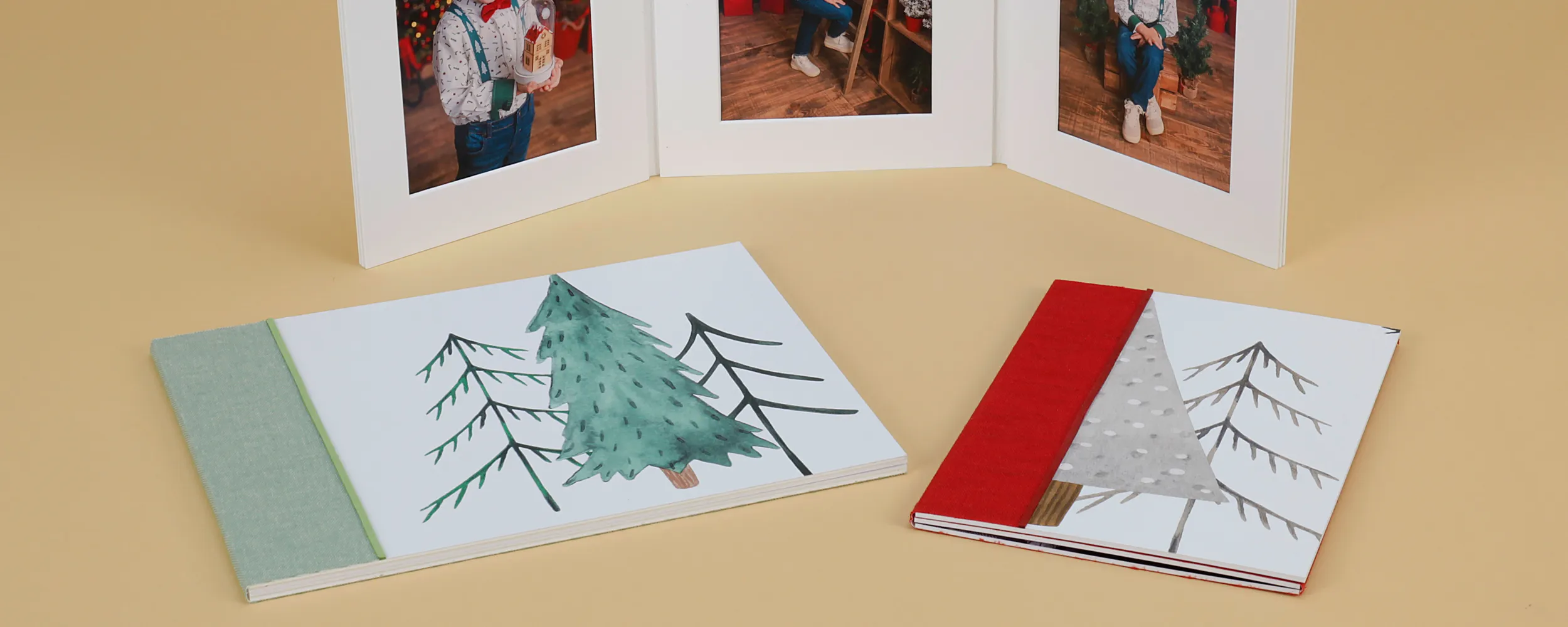 Christmas Díptico Tríptico y Cuadriptico Passe-Partout Árbol