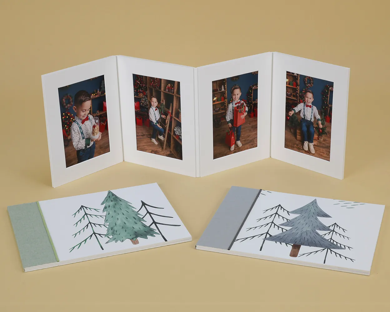 Christmas Díptico Tríptico y Cuadriptico Passe-Partout Árbol