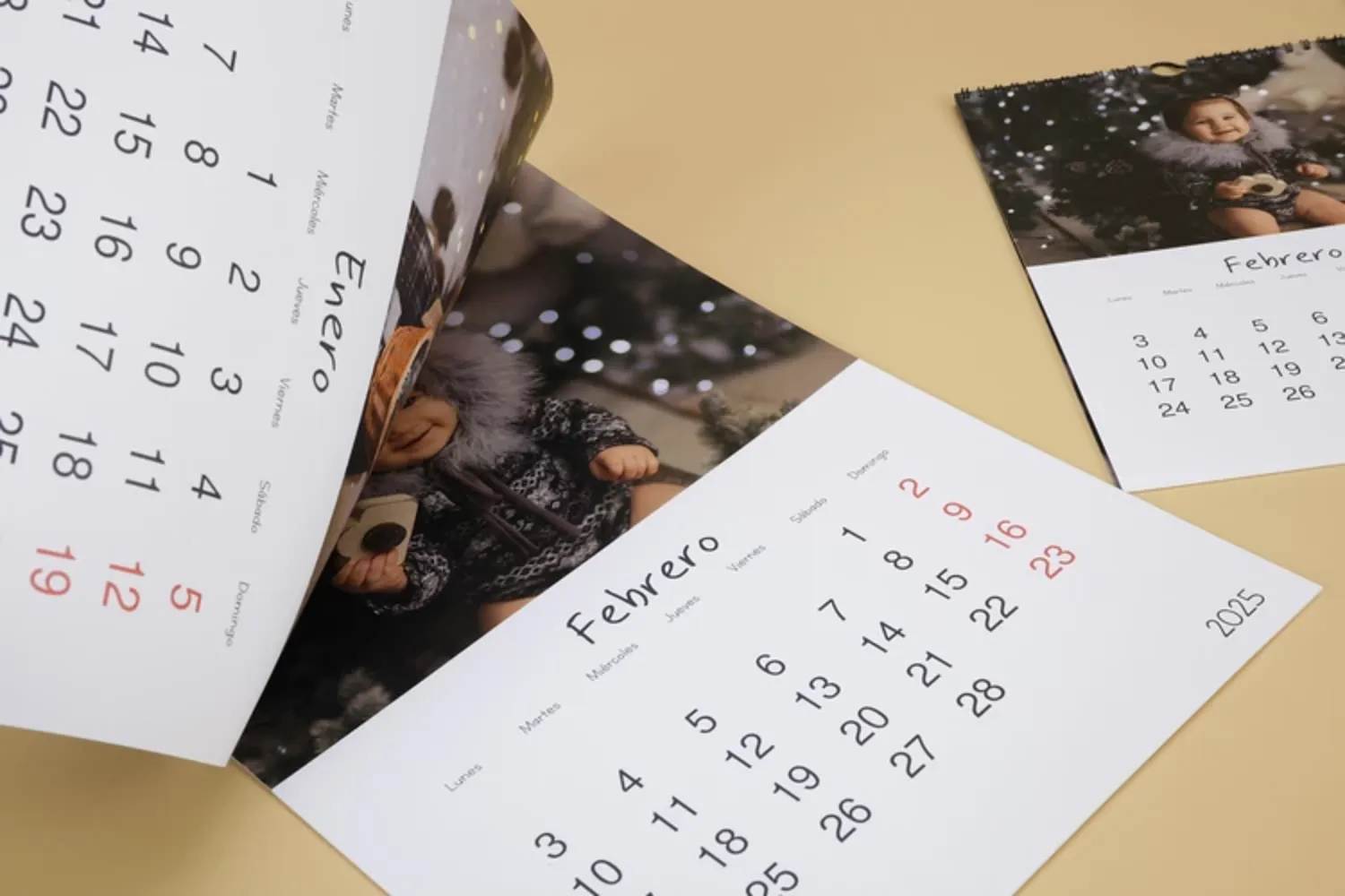 Calendario de pared una hoja por mes